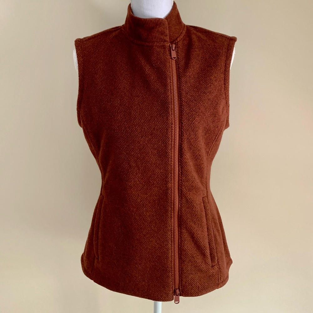 Ancient Mahogany Athleta Stroll Fleece Moto Vest